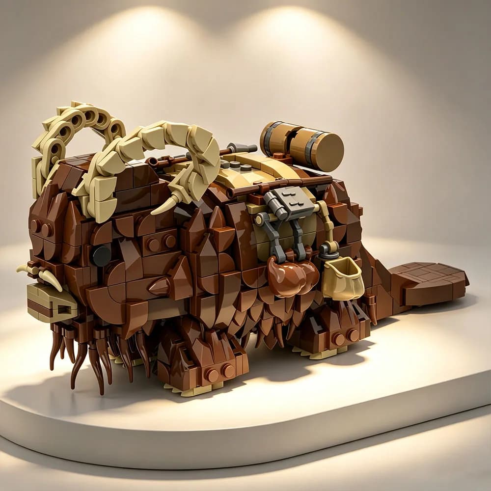 Moc Space Wars Beast Bantha Building Blocks Animal Action Monster Mount Rhino Constructor Model Bric
