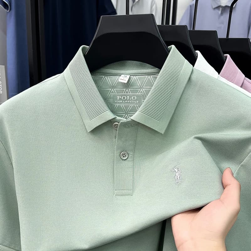 Designer marque hommes polo shirt manches courtes nouveau été de luxe mode pony broderie confort res