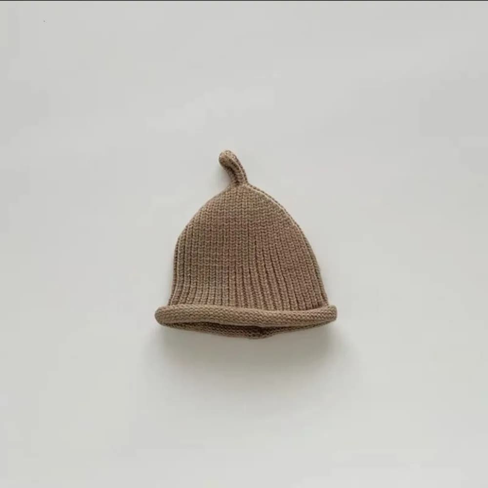 Casquette tricotée de Style coréen, mignonne, garde au chaud, couleur unie, chapeau épais pour l'hiv