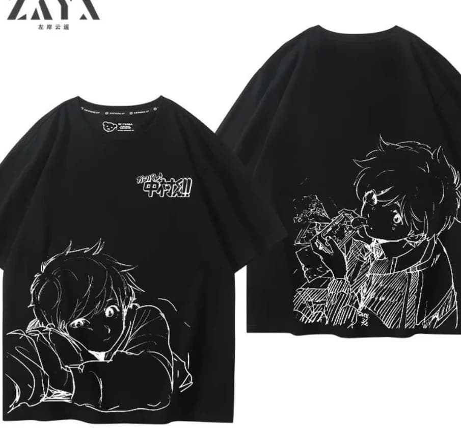 NOUVEAU Anime Ganbare! Nakamura-kun! ! Nakamura Okuto T-shirt à manches courtes pour cosplay