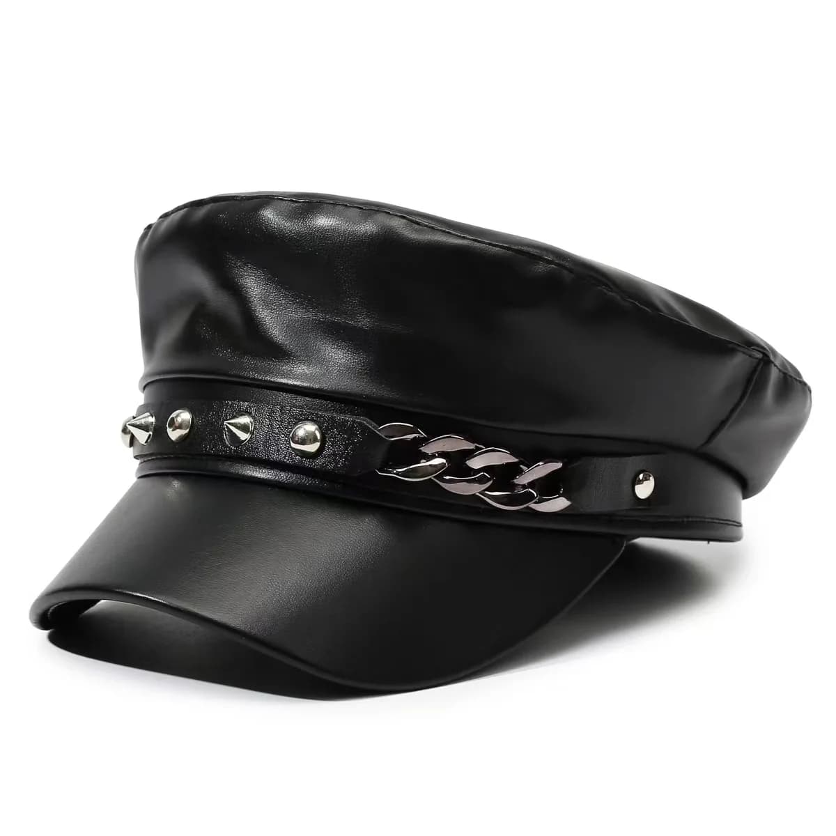 1pc Casquette en dentelle marine pour femme, Béret tendance de style urbain, Casquette plate décontr