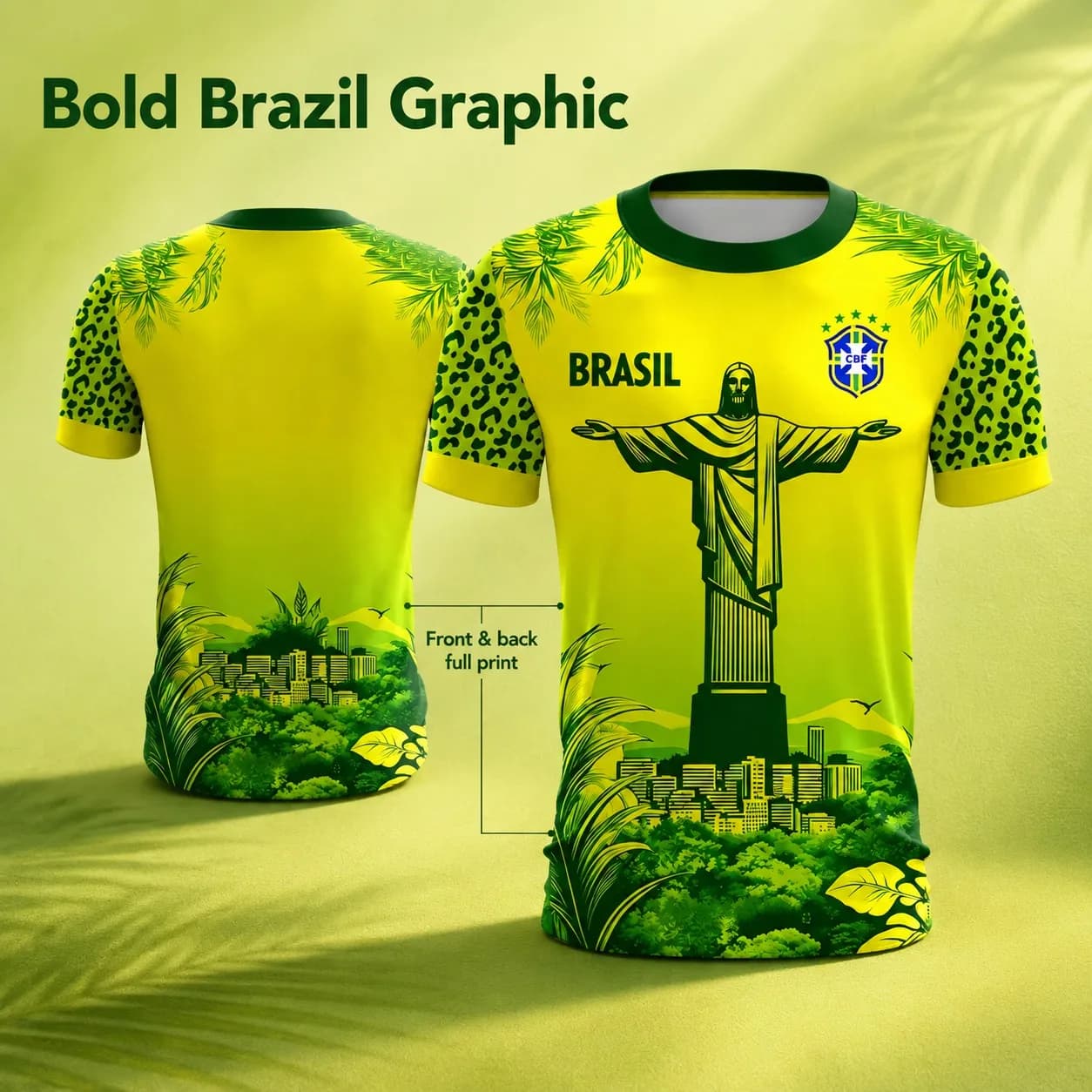 Maillot de football édition spéciale Brésil Sao Paulo, impression 3D intégrale, statue du Christ, sé
