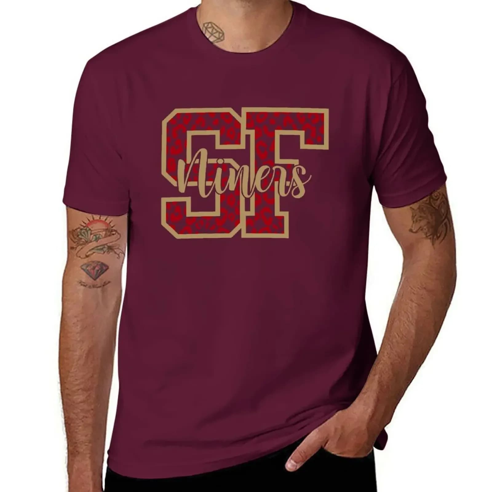 SF Football 49ers Niners T-Shirt graphique chemises t-shirts hommes