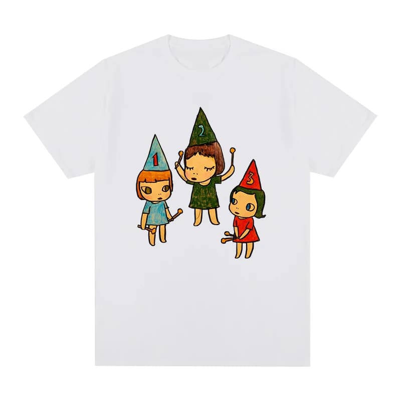 T-shirt en coton Yoshitomo Nara pour hommes et femmes, streetwear mignon, nouvelle volatilité, t-shi