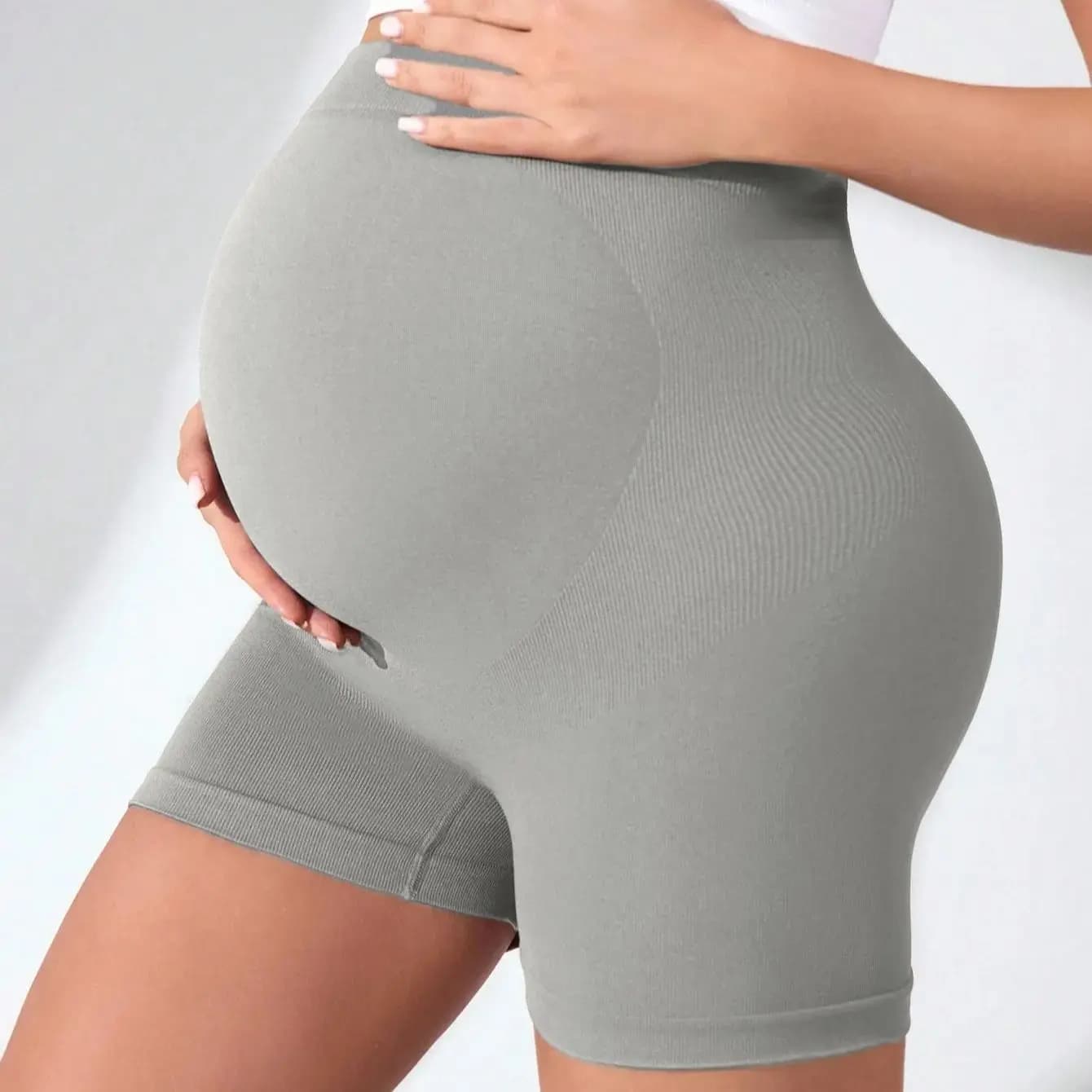 Leggings de maternité courts taille haute, vêtements de Sport pour femmes enceintes, Yoga, Fitness,