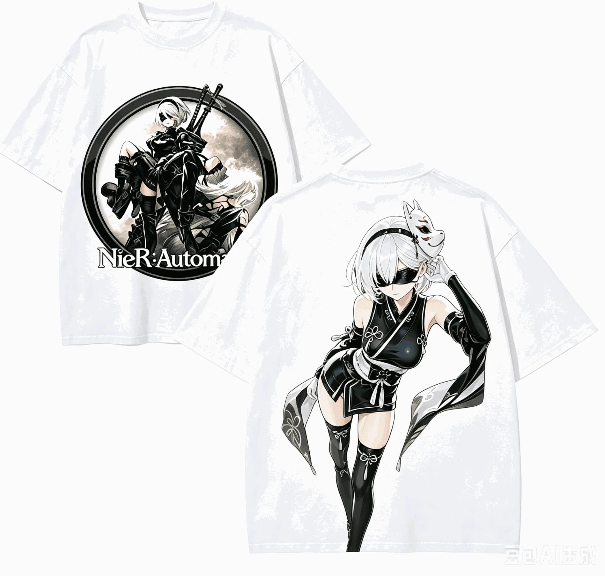 T-shirt Nier Automata pour amoureux de l'anime, en coton Harajuku, nouveau modèle, mode rétro, surdi