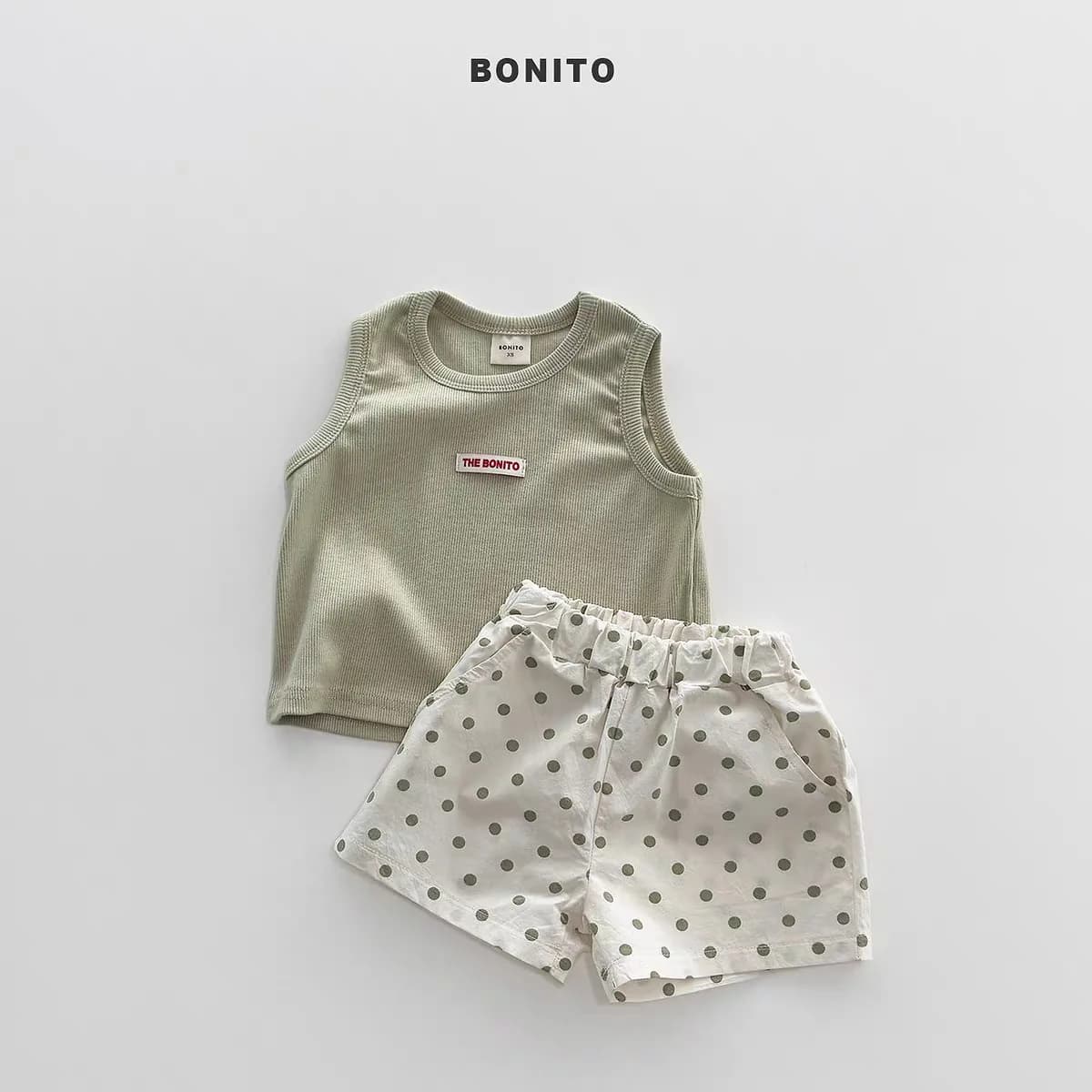 Ensemble gilet et short à pois en coton pour bébé unisexe, vêtements légers et doux pour les tout-pe