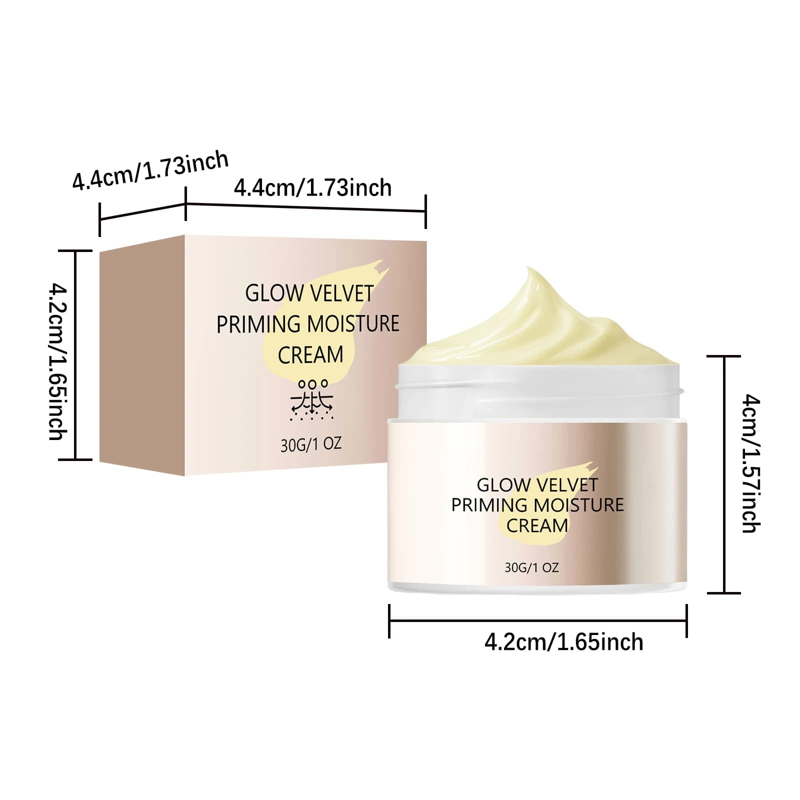Base de Teint Hydratante Velvet Glow, Base Visage Hydratante Effet Soft-Focus pour Tous les Tons de 