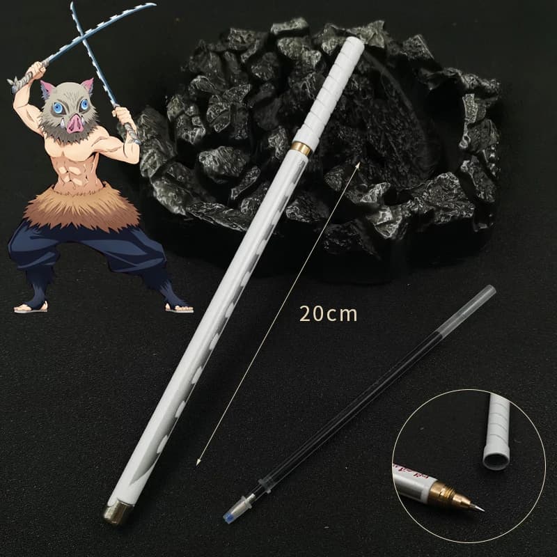 Stylo Gel modèle démon, recharge noire, accessoire de Cosplay, cadeau pour enfant étudiant, épée Sla