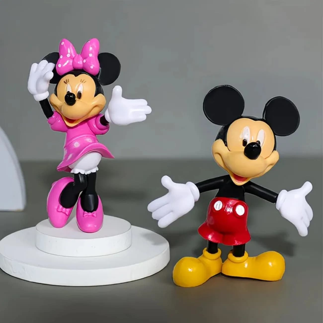 Figurines d'action Disney Mickey Minnie, mignonnes, de dessin animé, cosplay, porte-clés DIY, poupée