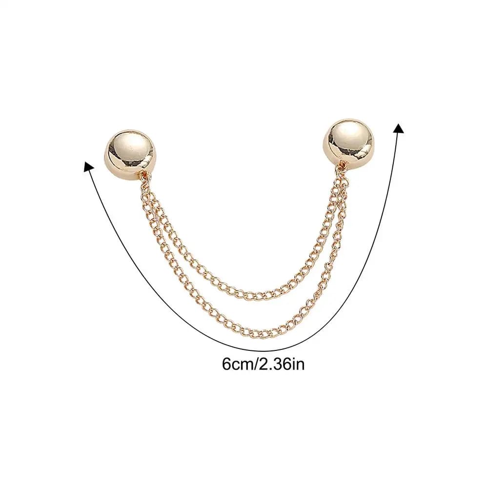 Clip magnétique multifonctionnel pour vêtements avec chaîne, boutons métalliques, clip pour vêtement