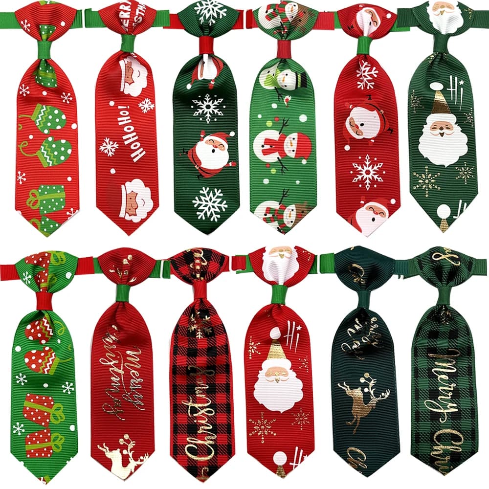 50/100 pièces accessoires de noël pour chien collier de cravate pour chien de compagnie petit chien 