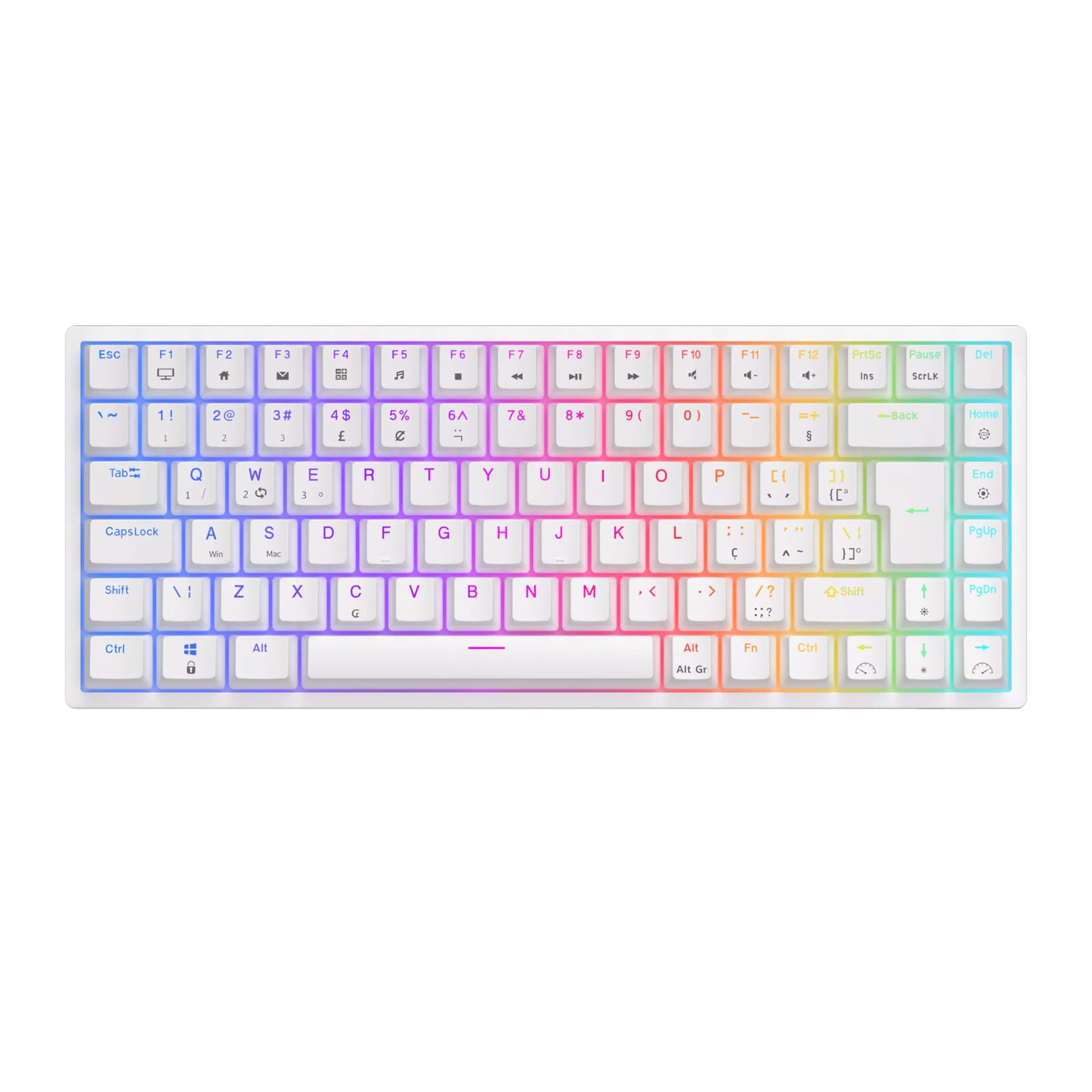 Clavier de jeu sans fil brésilien RK84 RK ROYAL KLUDGE, tri-mode BT5.0/2.4G/USB-C, clavier mécanique