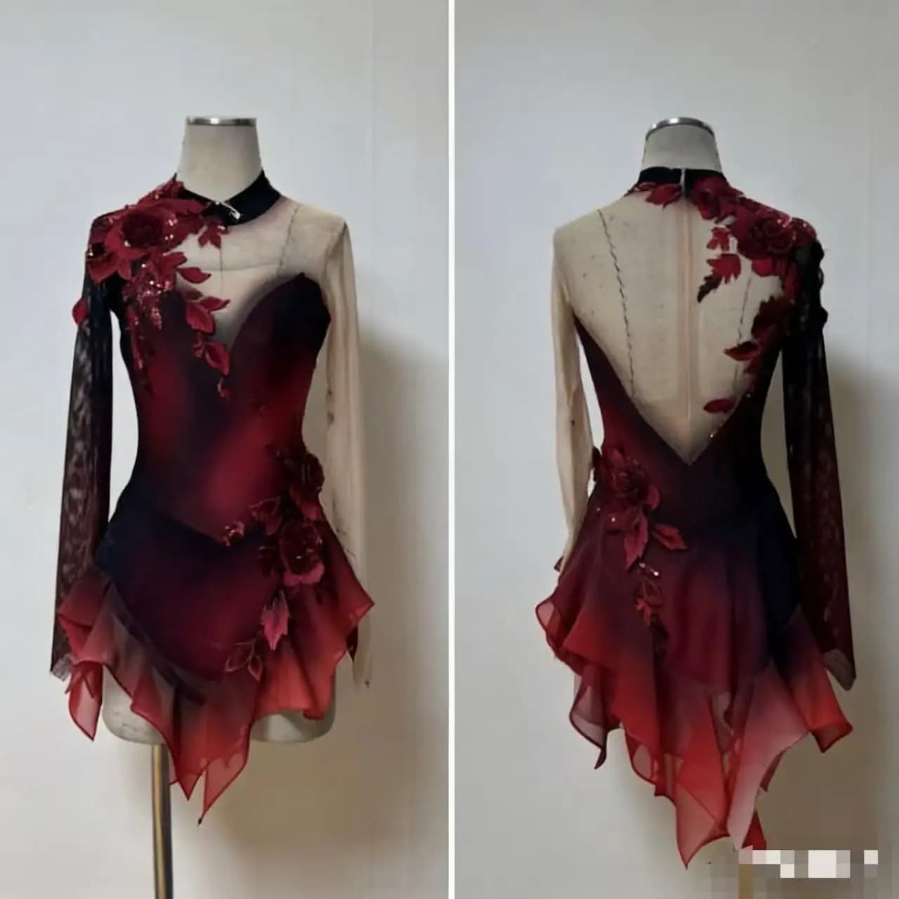 Robe de patinage artistique personnalisée, robe de compétition de patinage sur glace pour filles et