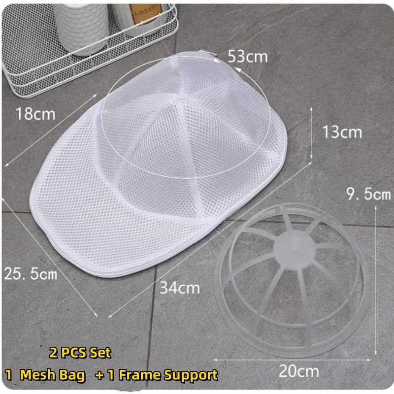 Sac de lavage pour casquettes anti-déformation, sac de nettoyage pour casquettes de baseball, sac de