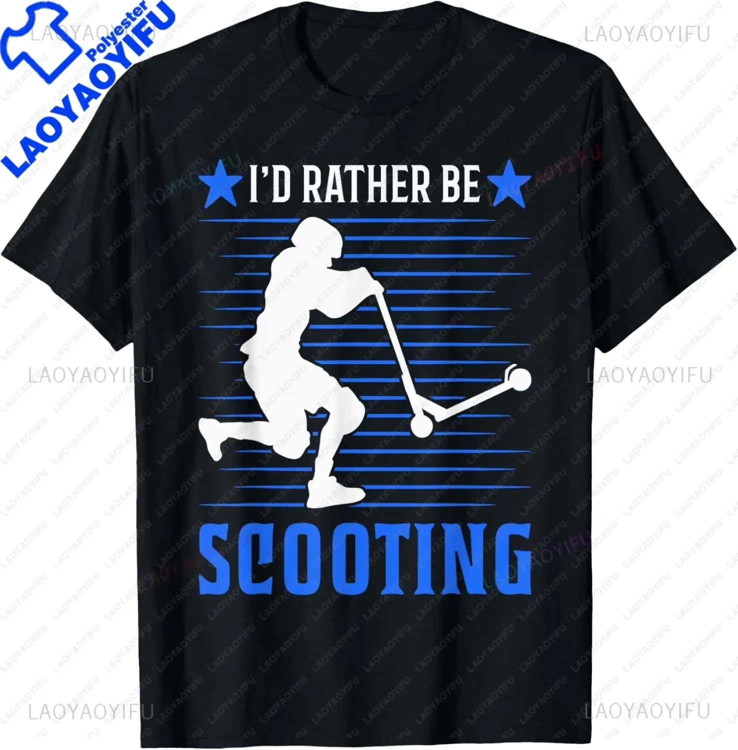 Je préférerais être Scooter cascadeur Scooter T-Shirt unisexe été haut Streetwear T-Shirt pour homme