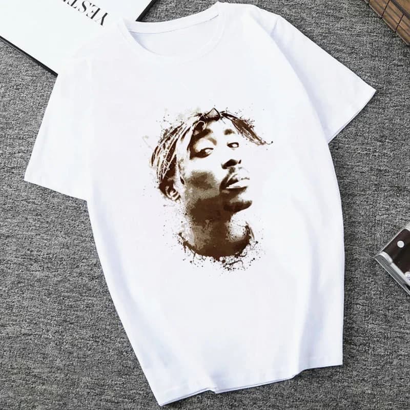 American Ripper Tupac 2pac T-shirt pour femme, Hip Hop T-shirt pour femme, T-shirt d'été à manches c