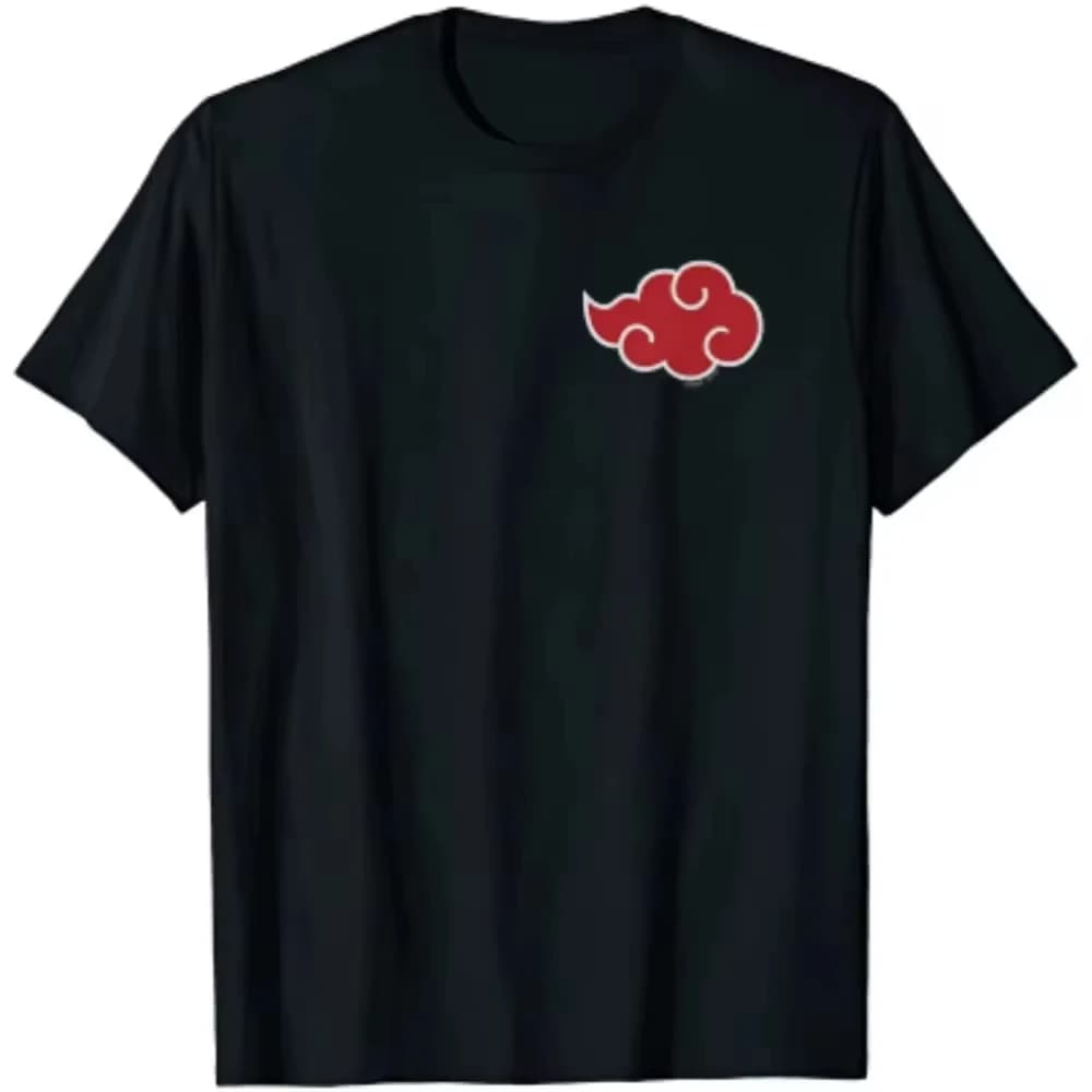T-shirts pour hommes avec imprimé de symboles de nuages Akatsuki, anime japonais, streetwear, t-shir
