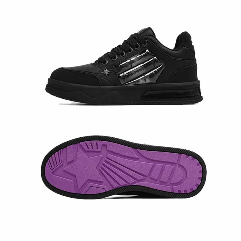 Petit voilier noir étoile conseil chaussures pour hommes nouvelles chaussures de sport en cuir niche