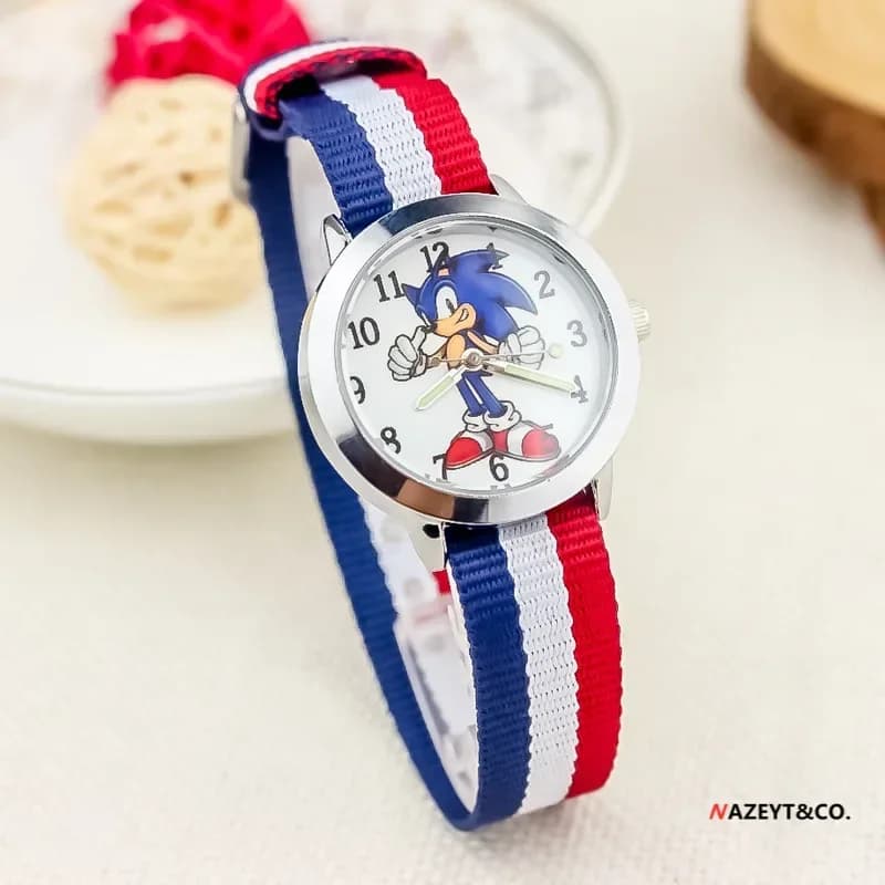 Montre-bracelet Sonic pour garçons et filles, jouet de dessin animé, hérisson, montre à quartz, cade