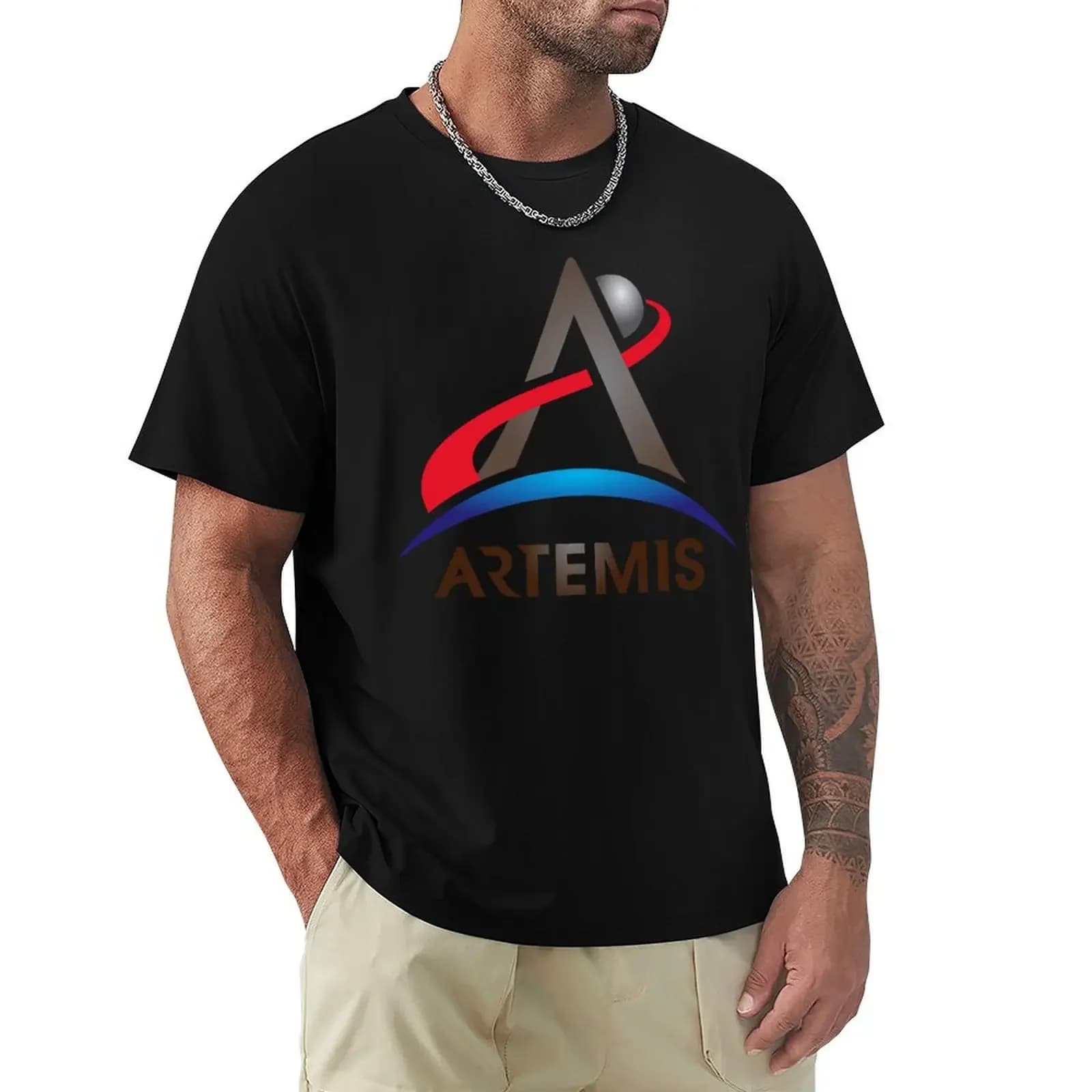 T-shirt motif anime Artemis pour homme, vêtement sublime à la mode, programme