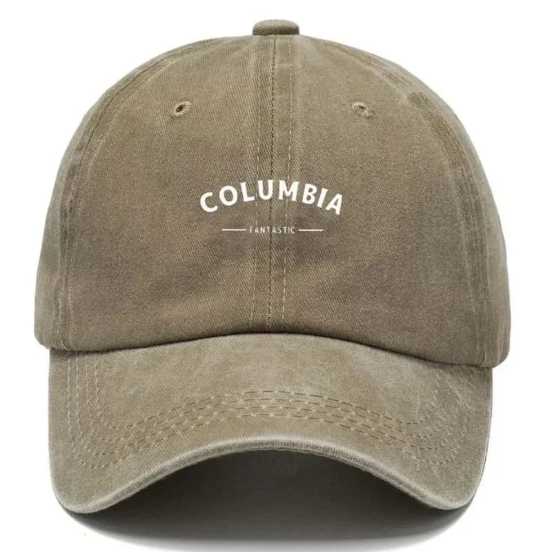 1pc Casquette de baseball Columbia à imprimé lettres fantastiques, effet délavé et vieilli, casquett