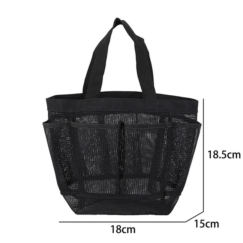 Sac de Douche Portable en Maille, Sac de Plage, Sac de Voyage, Sac de Rangement, Sac de Bain, Idéal 
