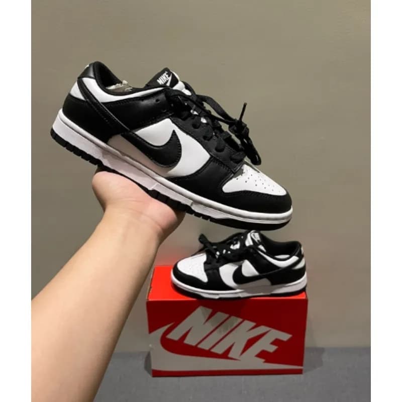 Nike Dunk Low Retro "Black" baskets basses en cuir pour homme, noir et blanc Panda-DD1391-100