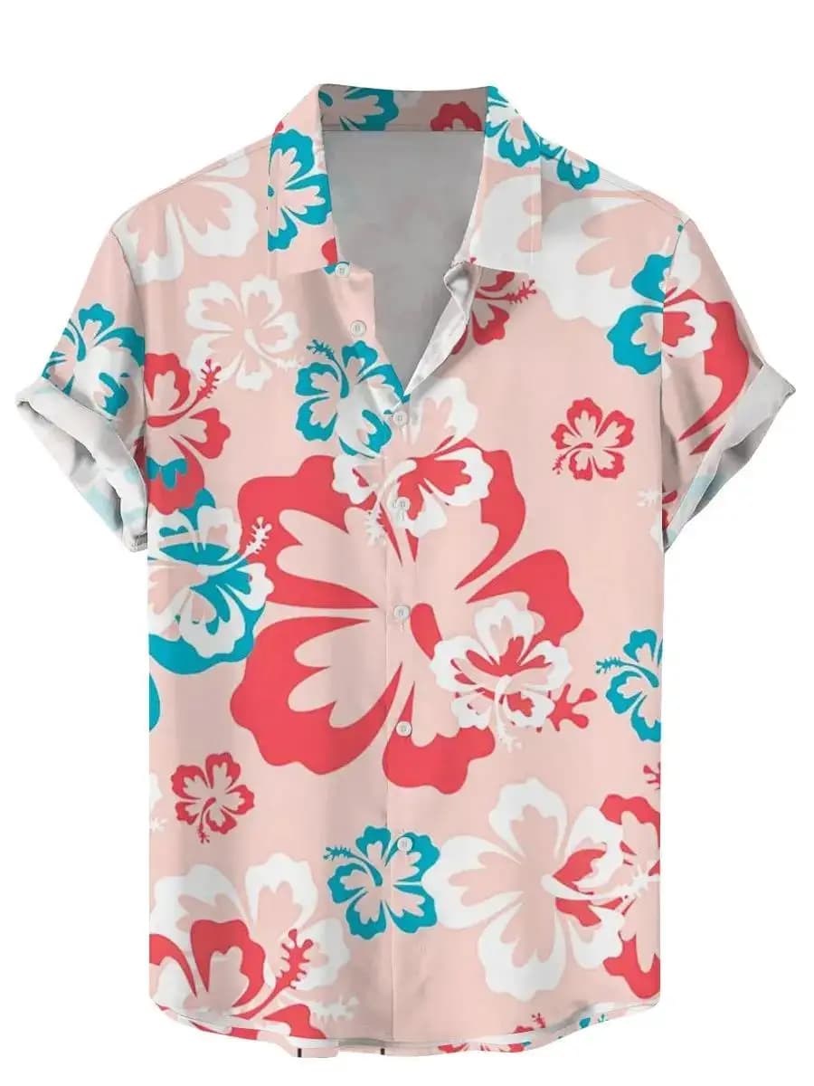 Chemise pour homme à motif de plantes tropicales, impression 3D, hauts décontractés d'été, chemise d