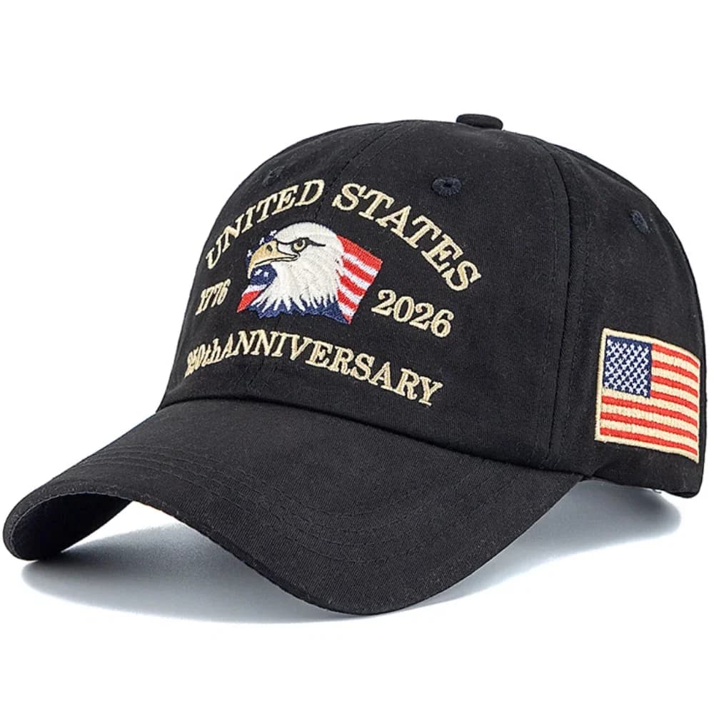 Offre spéciale unisexe casquette de Baseball américain 250th anniversaire 1776-2026 chapeau brodé ca