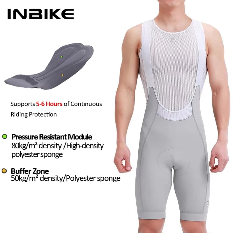 INBIKE 2025 cuissard de cyclisme pour hommes taille haute respirant vélo bavoirs pantalons vtt vêtem
