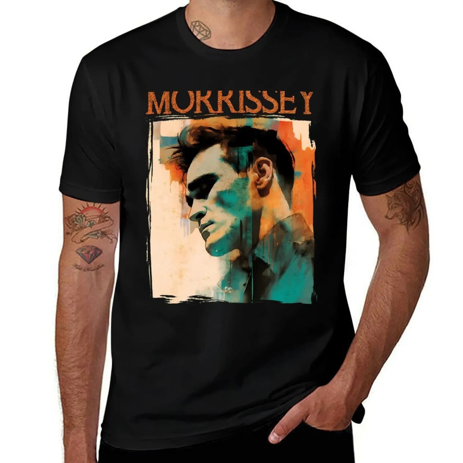 T-Shirt avec illustration d'art Morrissey des années 80 et 90, T-Shirt grande taille pour tous les j