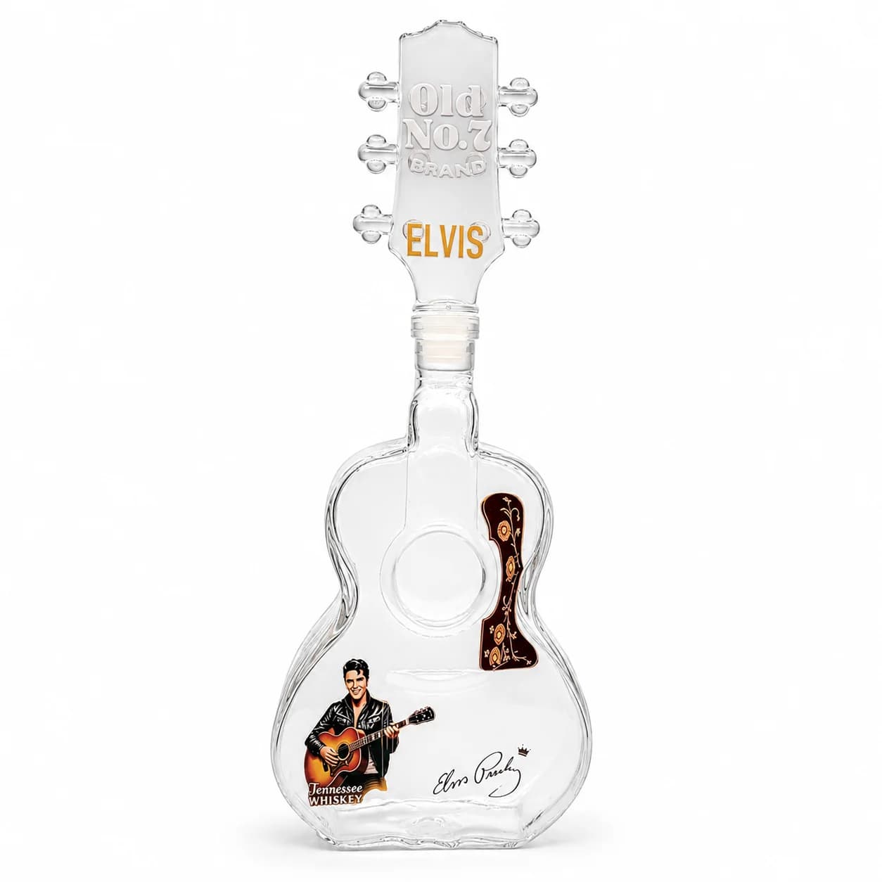 Carafe à whisky en verre en forme de guitare d'Elvis Presley, bouteille de stockage de liqueur vinta