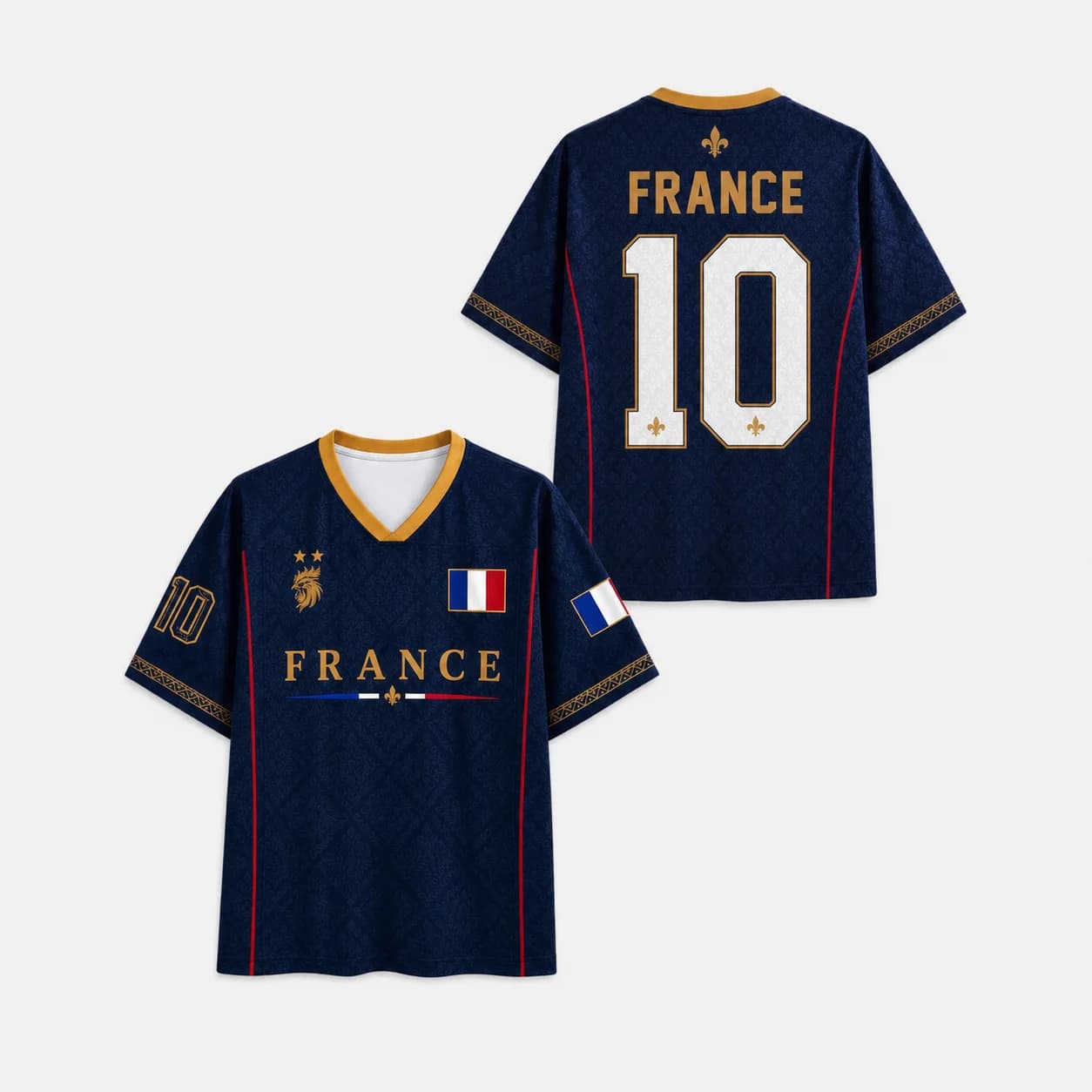 Maillot de Foot France 2026 – Maillot de Supporter Équipe Nationale Française – T-shirt Sportif d'Ét