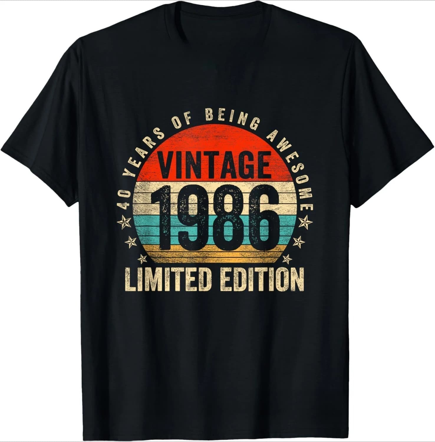T-shirt unisexe à manches courtes pour hommes, style streetwear, avec motif cassette vintage 1986, i