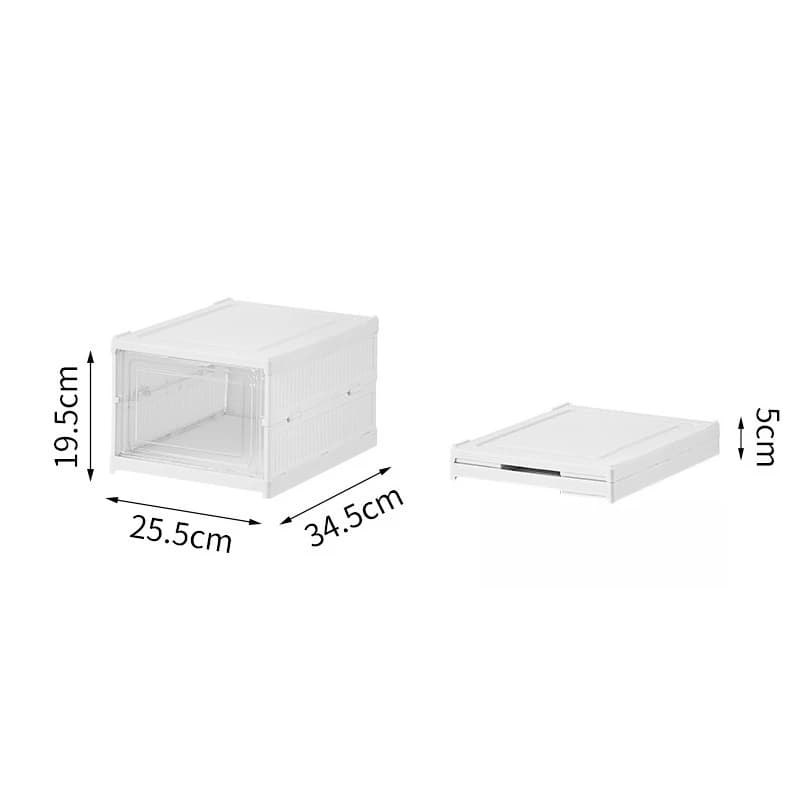 Boîte à chaussures pliable transparente, organisateur de rangement de chaussures, boîte empilable an