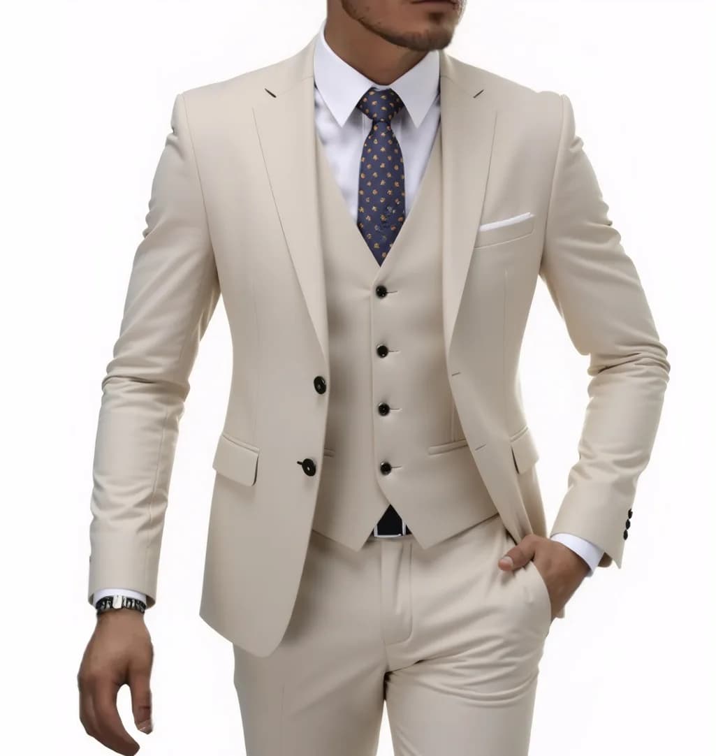 13 couleurs Style basique hommes décontracté couleur unie 3 pièces costumes/mâle deux boutons Blazer