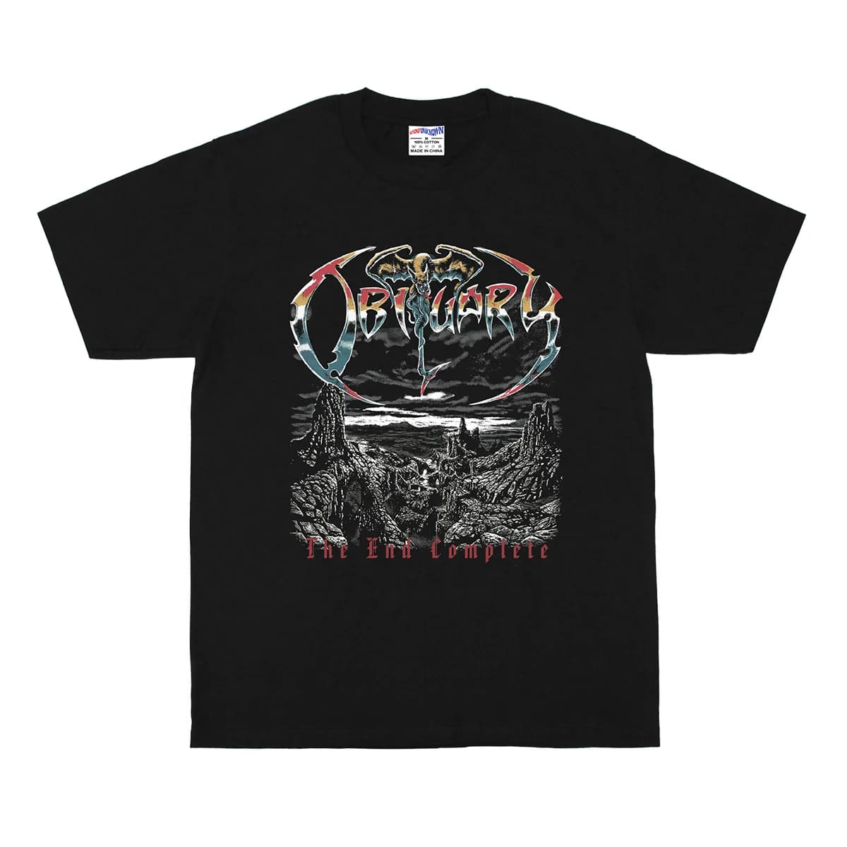 T-shirt Obituary The End Complete Death Metal Band Morbid Angel Deicide imprimé à manches courtes en