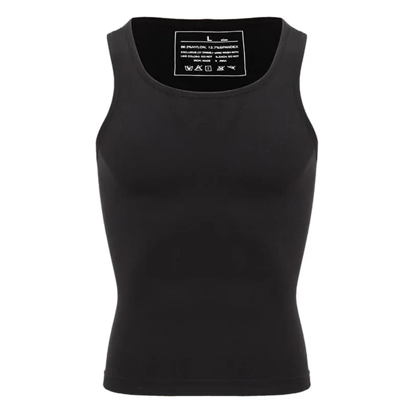 Hommes minceur corps Shaper Shapewear Abs ventre Compression chemise pour cacher la gynécologie Moob