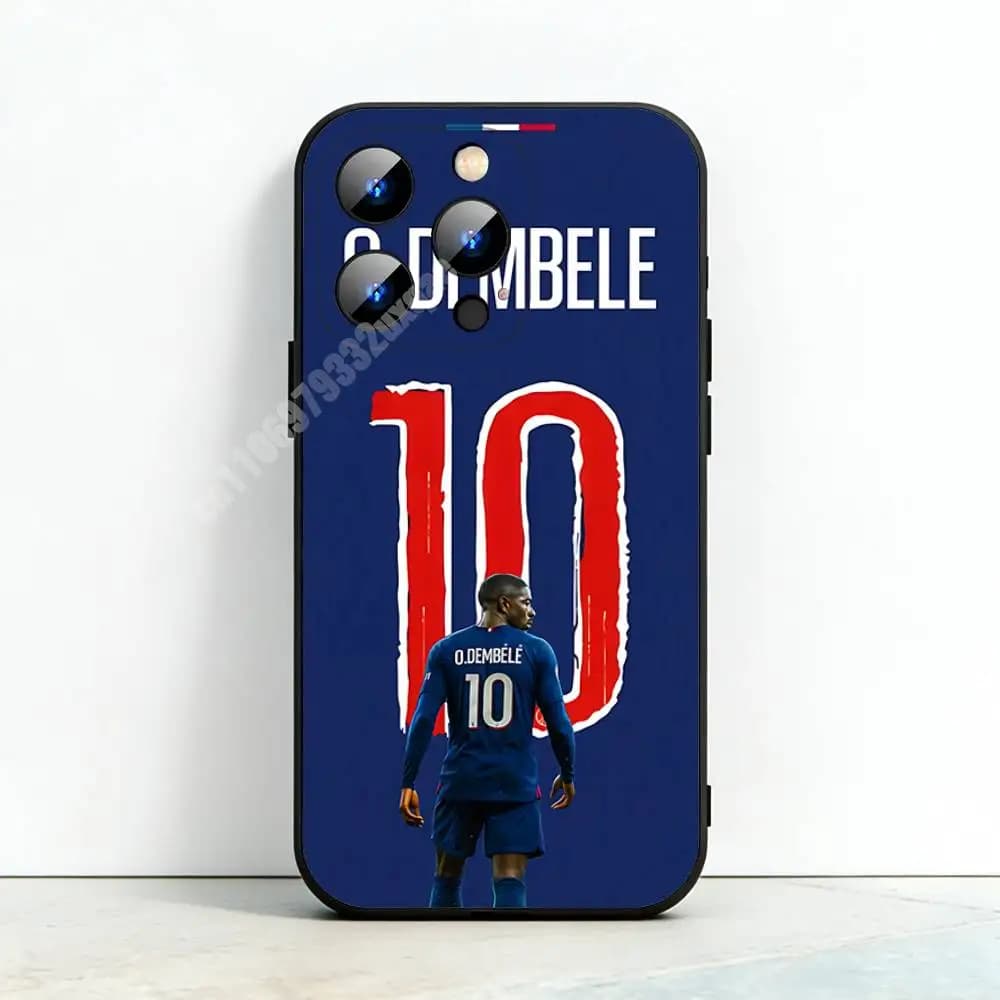 Coque de téléphone antichoc France Football D-Dembele-S pour iPhone 17 16 16E Pro Plus Air 15 14 Max