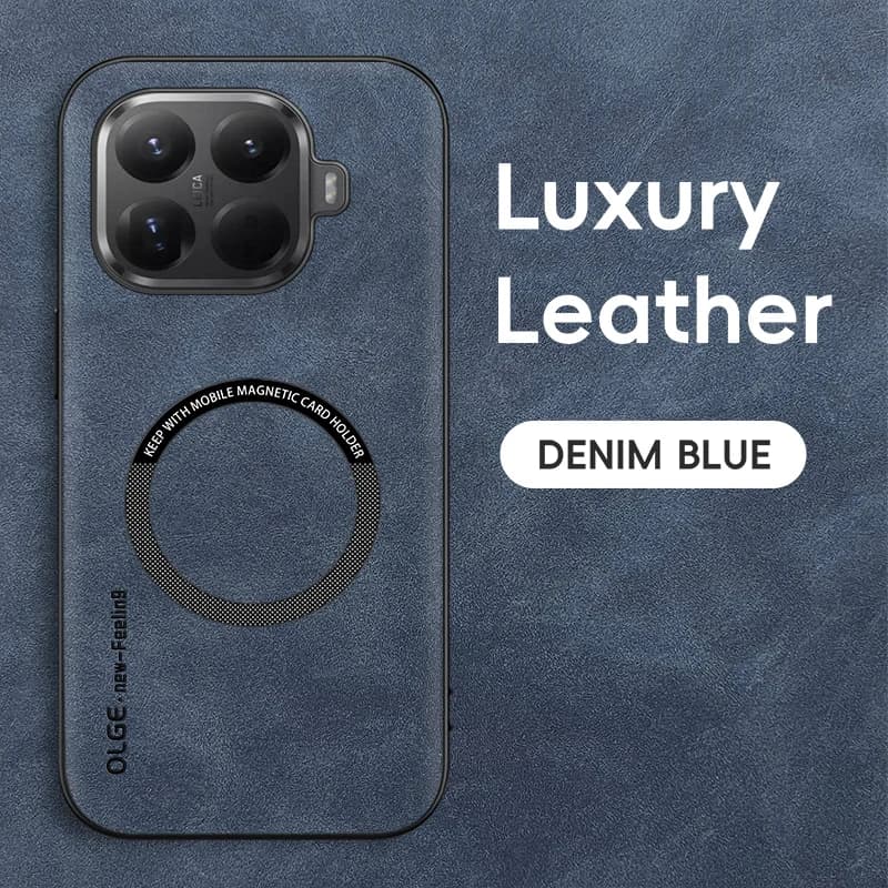 Étui de téléphone à chargement sans fil pour Xiaomi 15T Pro, coque magnétique en cuir rétro souple p