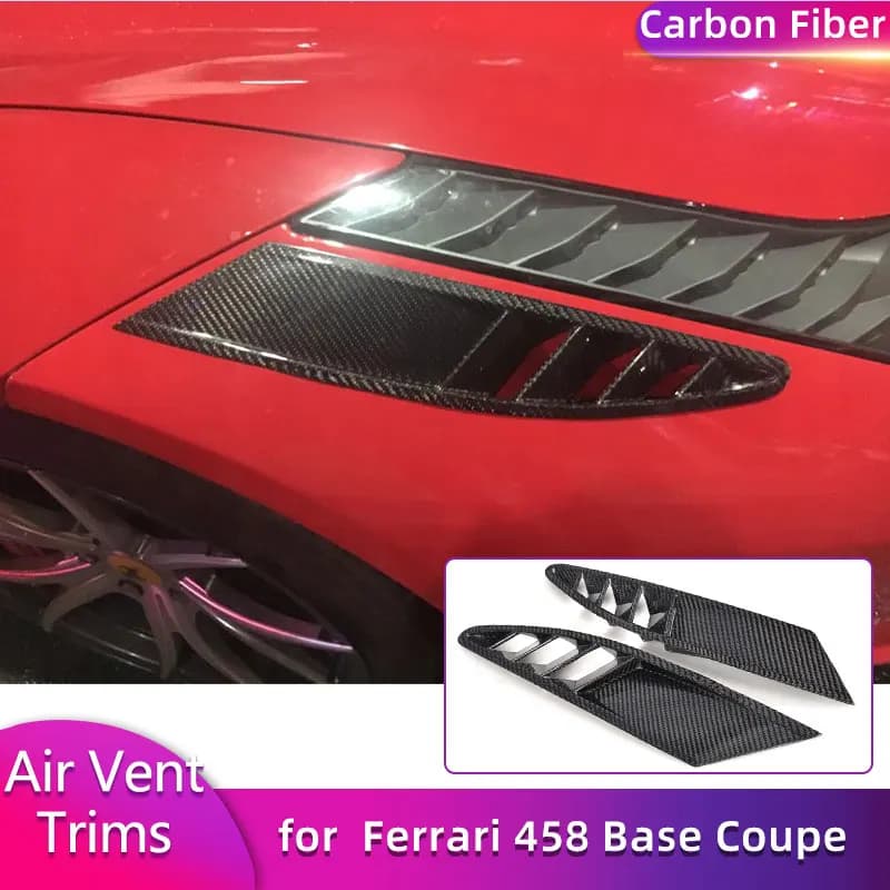 Grilles d'admission d'air avant en fibre de carbone complète pour Ferrari 458 Base Coupé 2011-2013,