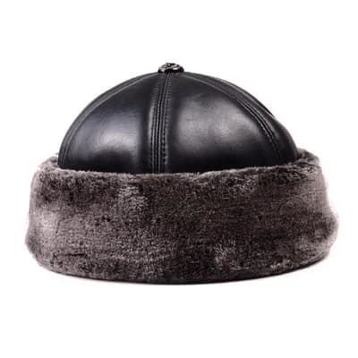 Bonnet rond en fausse fourrure pour homme, casquette de Ski, coupe-vent, doublure polaire, en simili