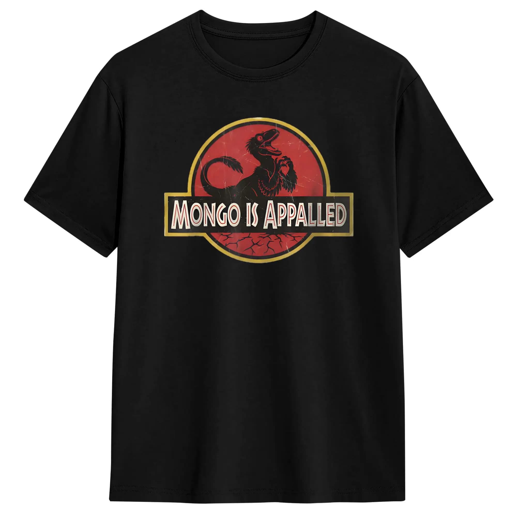 Retro Mongo is Appalled Vintage Riding Dinosaur T-shirt pour hommes, en coton, humoristique, col ron