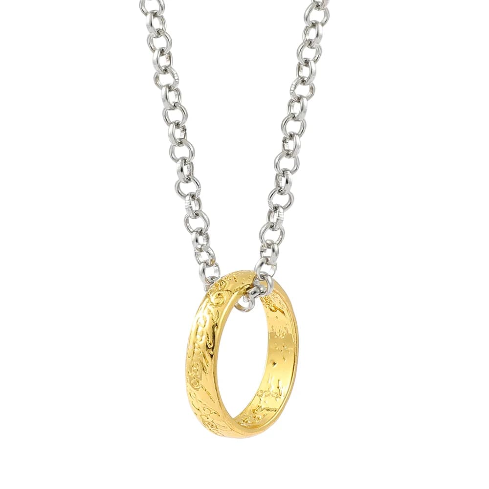 Ensemble Collier et Pendentif Le Seigneur des Anneaux pour Cosplay – Style Simple et Tendance – Acce