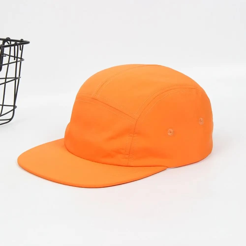 Casquette de Baseball à 5 panneaux à séchage rapide, en Nylon respirant, à rabat, imperméable, chape