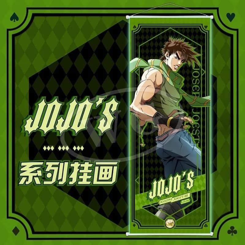 JoJo's Bizarre Adventure – peinture suspendue, toile de dessin animé Joseph Joestar, affiche décorat
