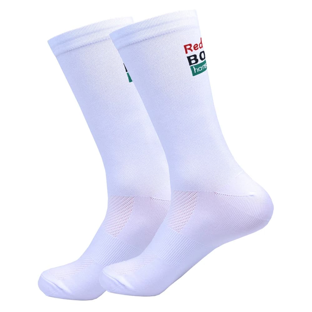 Nouvelles chaussettes de cyclisme FDJ de l'équipe des Émirats arabes unis, blanches, antidérapantes,