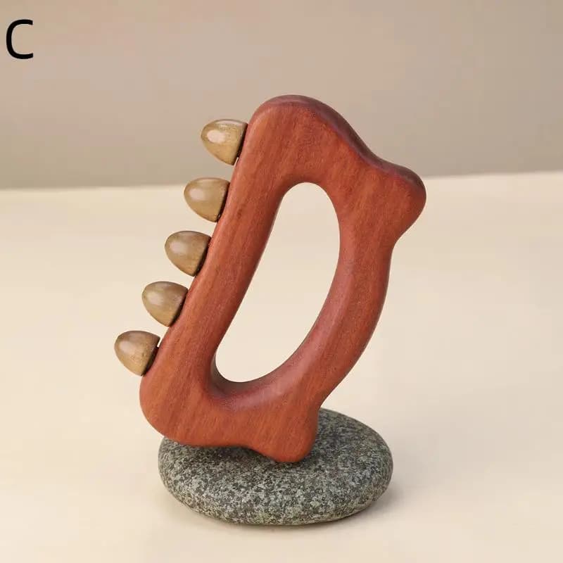 Planche de massage thérapeutique en bois de santal pour drainage lymphatique abdominal et sculpture