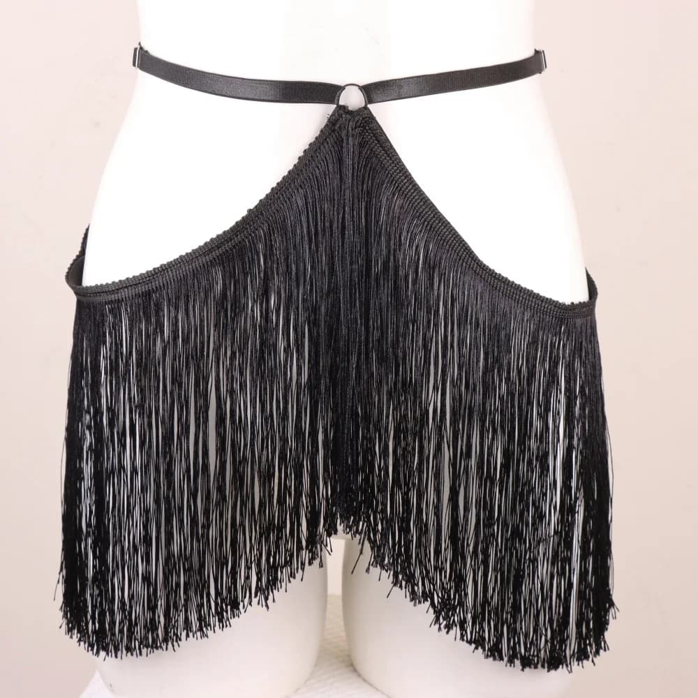 Jupe ceinture à franges, harnais de taille Burlesque, harnais élastique réglable
